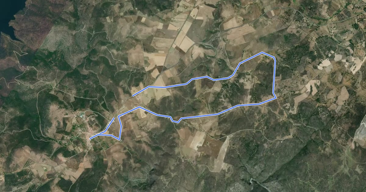 Маршрут R1 - Camino del Ucedo на спутниковом снимке