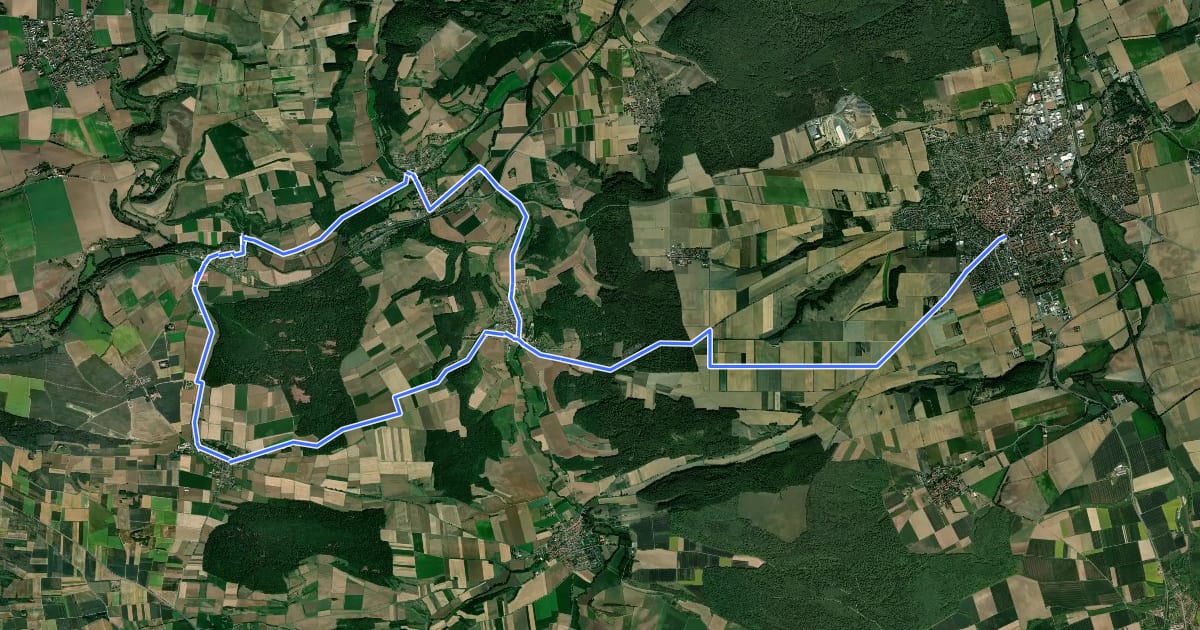 Маршрут R11 на спутниковом снимке