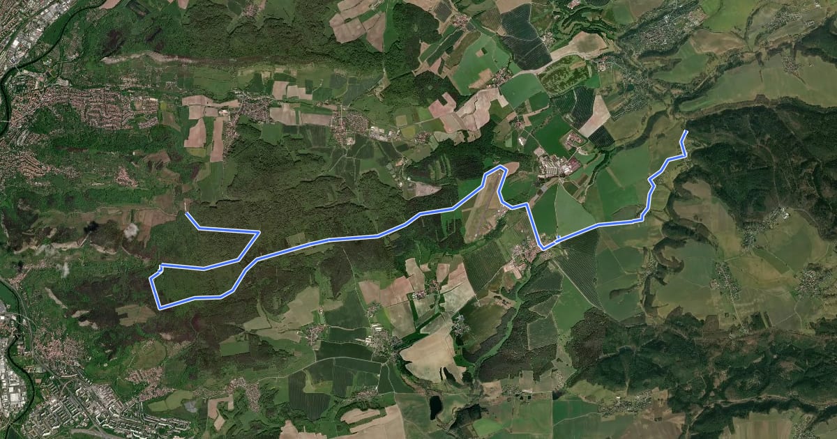 Маршрут R12 на спутниковом снимке