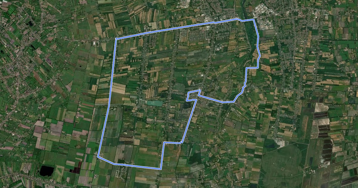 Маршрут R2 (Rhauderfehn) на спутниковом снимке