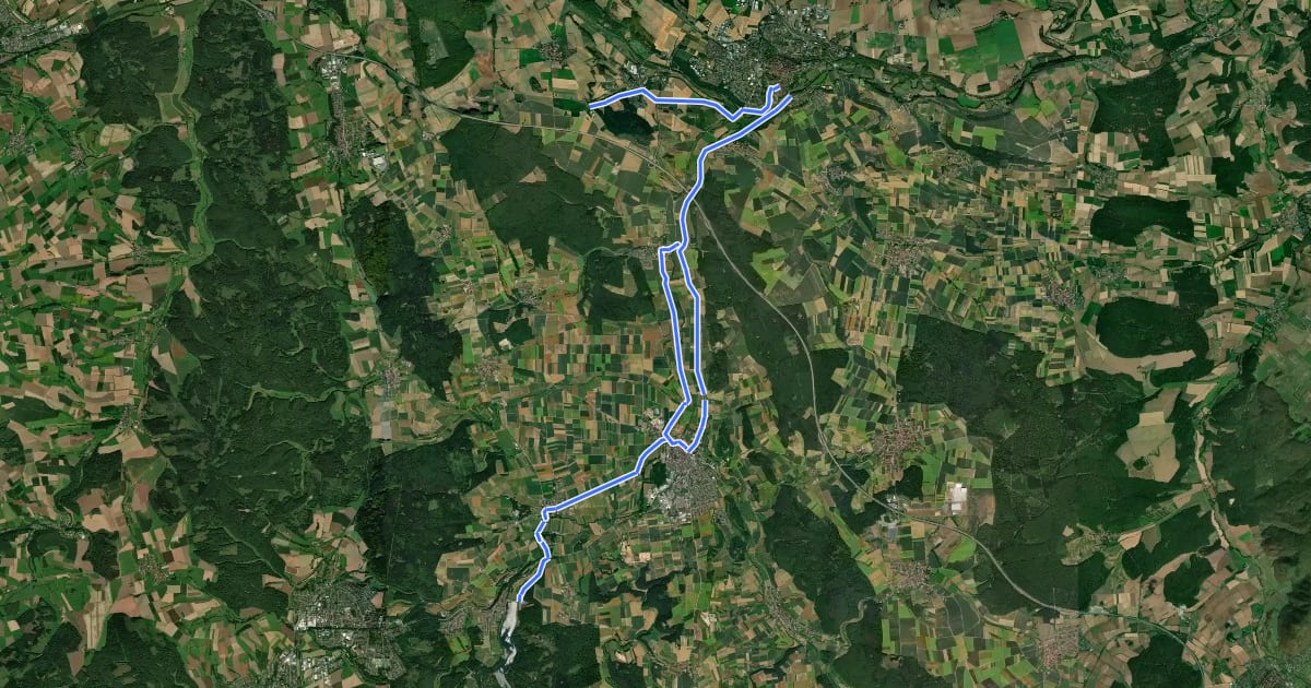 Маршрут R2 Twistesee (Warburg) на спутниковом снимке