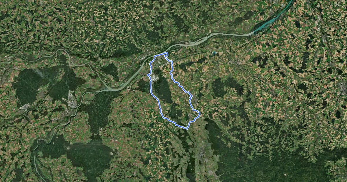 Маршрут R201, Genussradtour Variante Braunau на спутниковом снимке