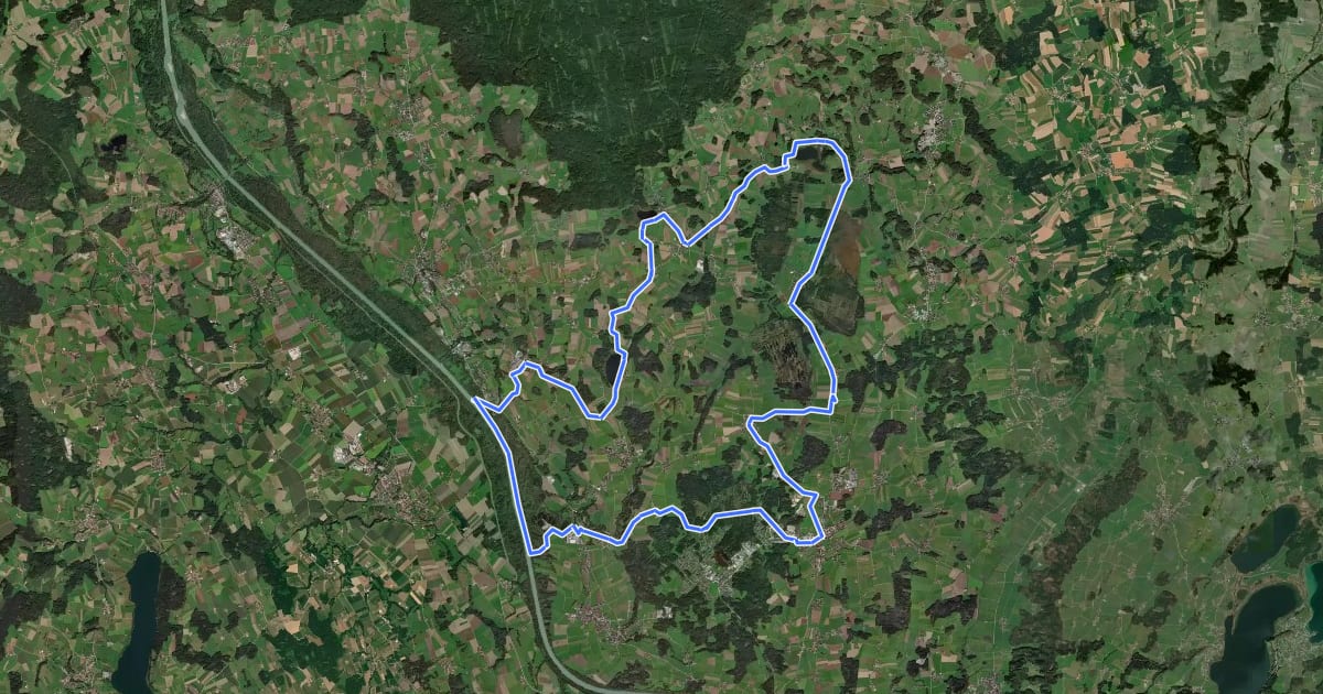 Маршрут R202, Moorseenradtour на спутниковом снимке