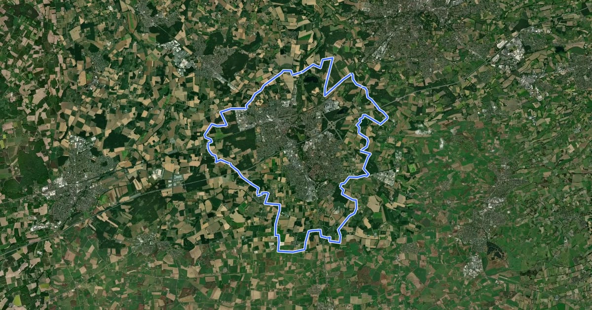 Маршрут R22 на спутниковом снимке