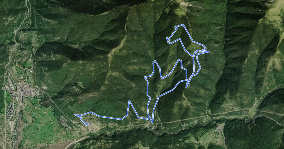 Маршрут R26 - Valle de San Bartolomé на спутниковом снимке