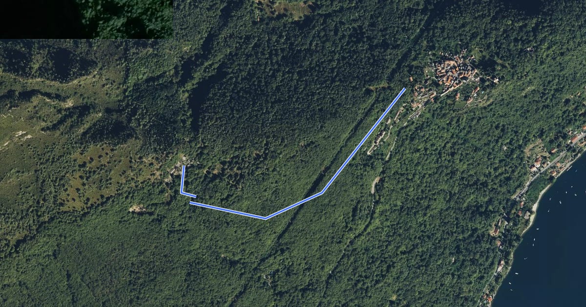 Маршрут R26a Oggiogno bivio R26 - Alpe Ronno на спутниковом снимке
