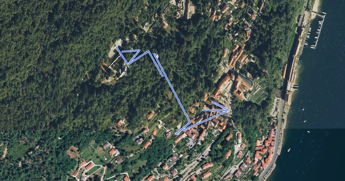Маршрут R30e Ghiffa - Sacro Monte SS.Trinità di Ghiffa на спутниковом снимке