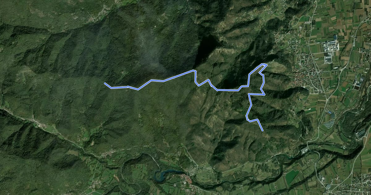 Маршрут R44 на спутниковом снимке