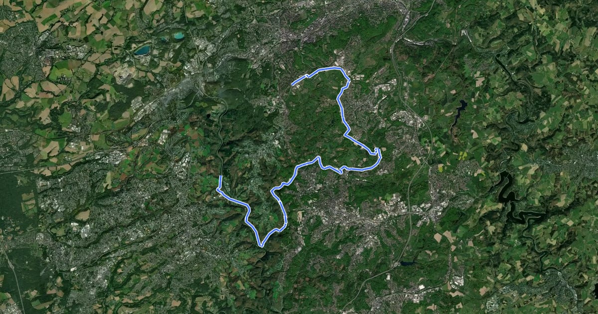 Маршрут R4a [Wuppertal] на спутниковом снимке