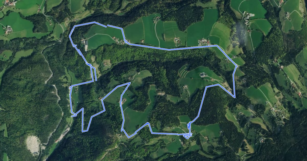 Маршрут R5 Präbichl-Glett-Rundweg на спутниковом снимке