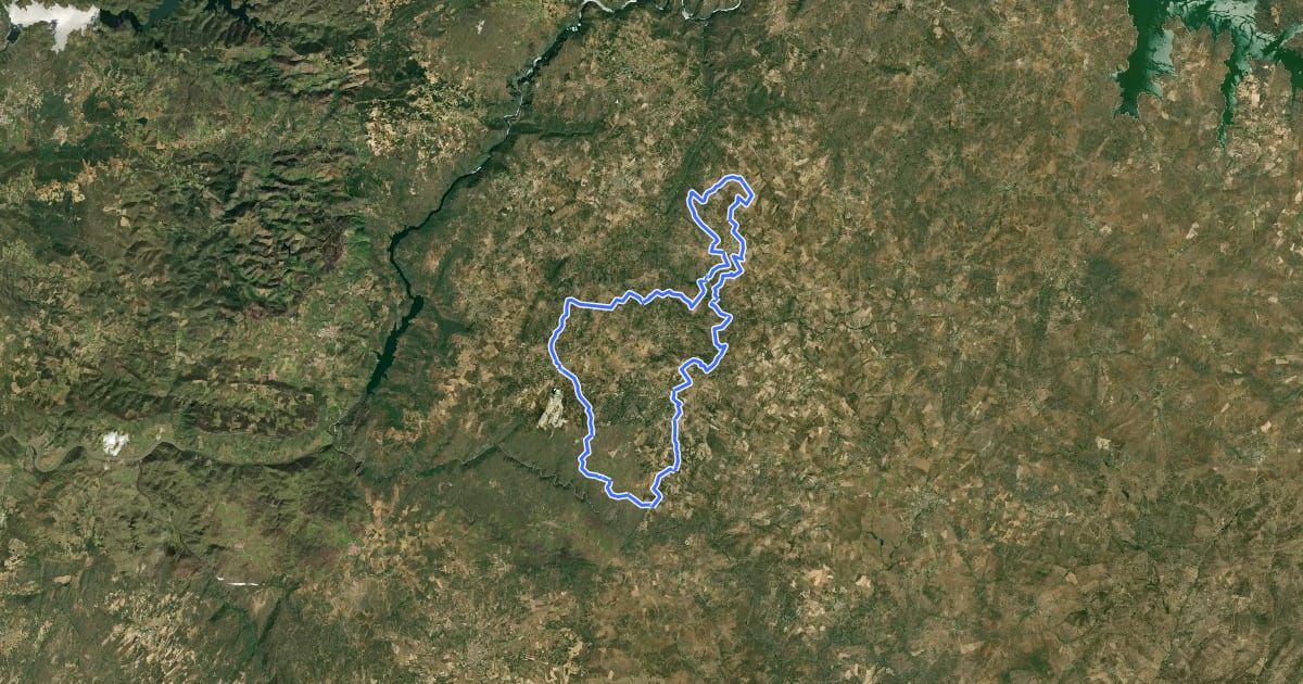 Маршрут R7 - Gran ruta на спутниковом снимке