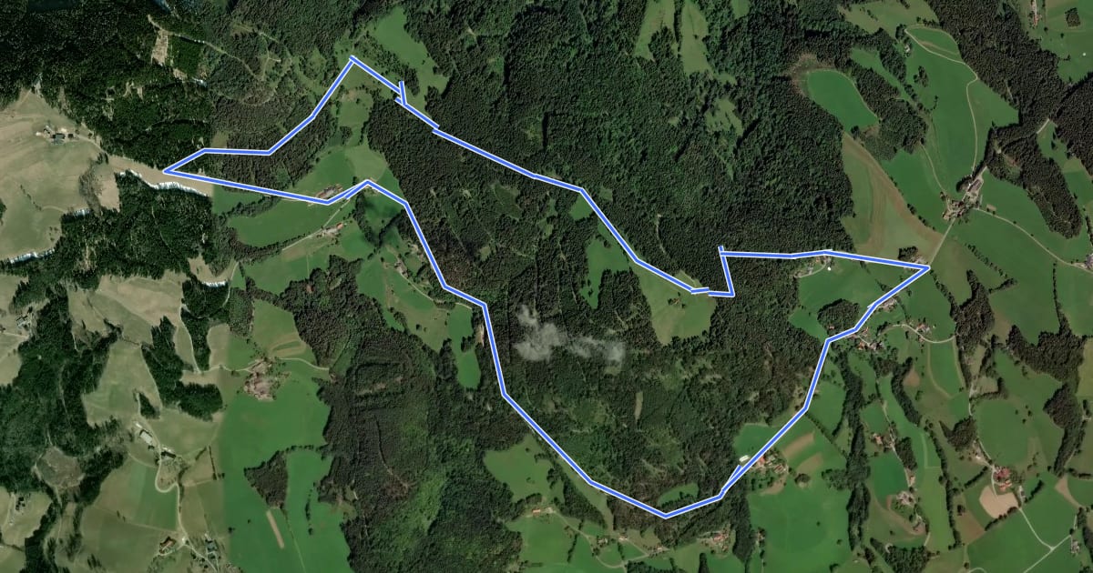 Маршрут R8 Trötsch-Rundweg на спутниковом снимке