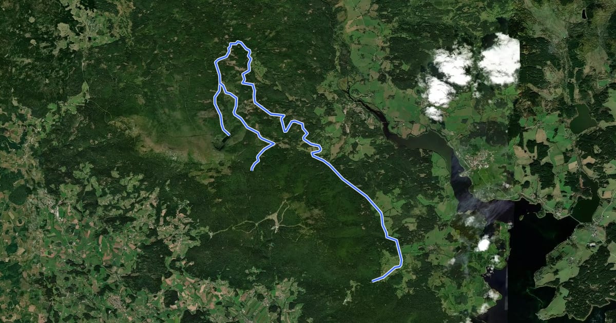 Маршрут R801, Plöckensteinersee Radroute CZ на спутниковом снимке