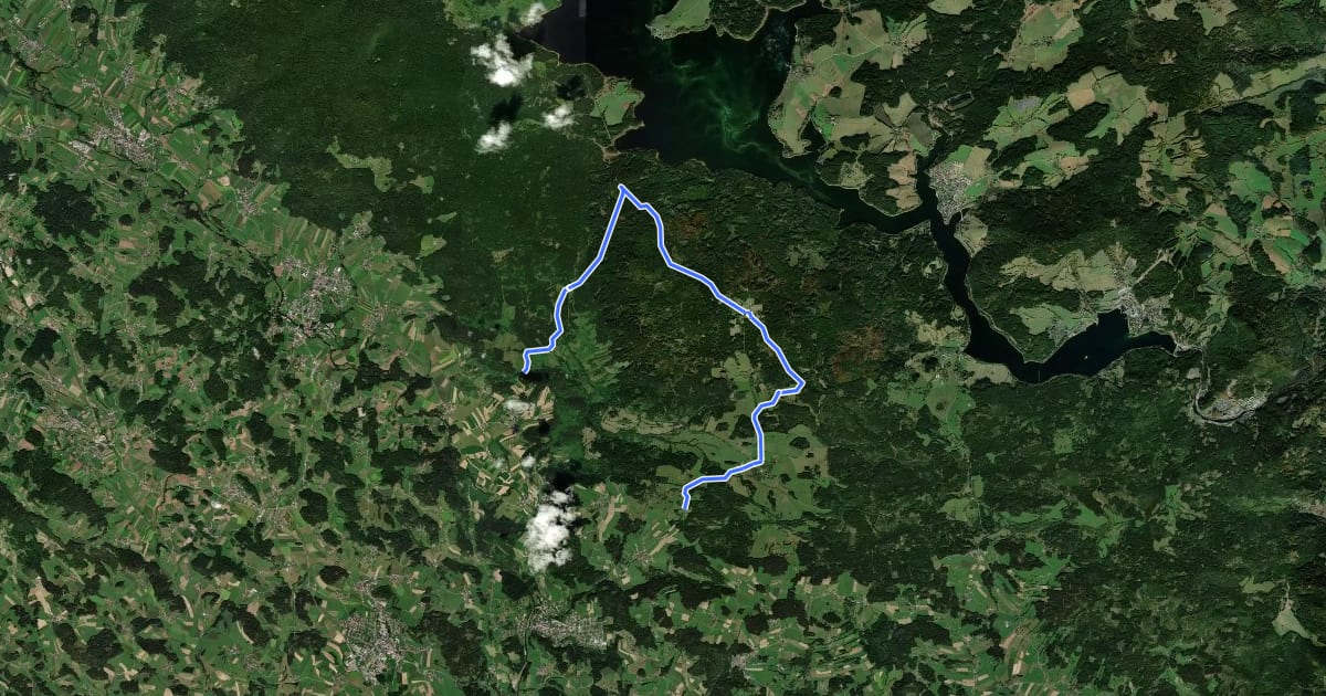 Маршрут R805, Wittinghausen Radroute CZ на спутниковом снимке
