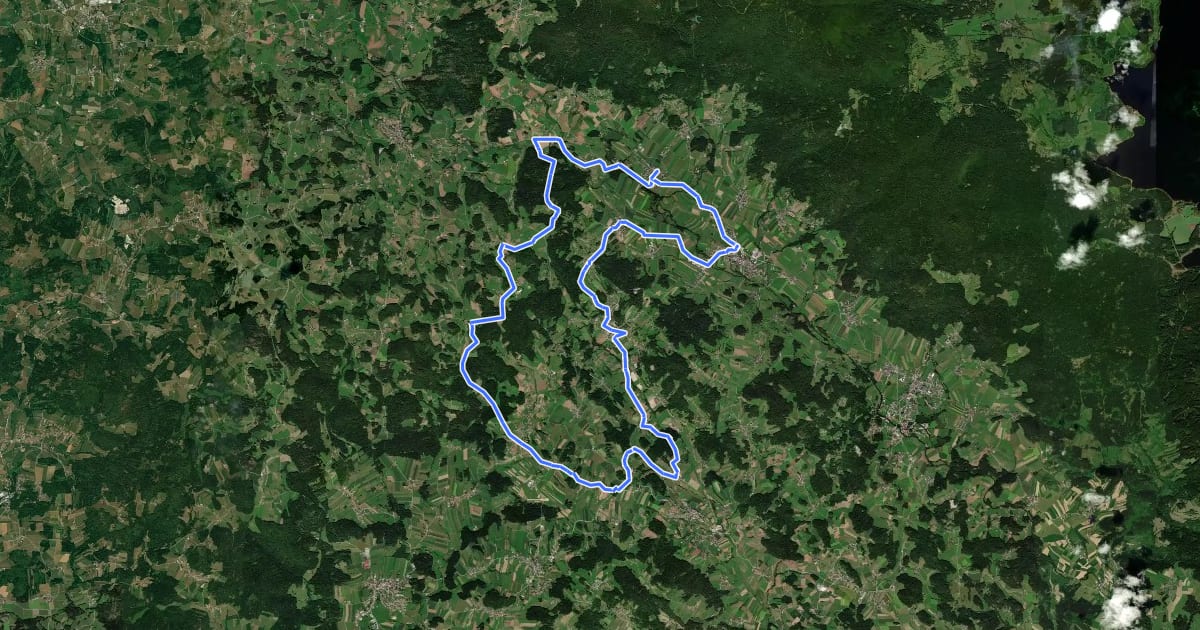 Маршрут R806, Mühltal Radroute на спутниковом снимке