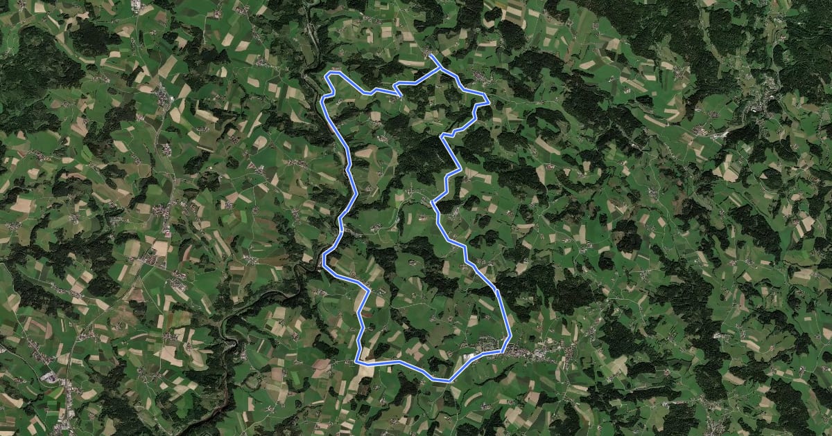 Маршрут R809, Hopfen Radroute на спутниковом снимке