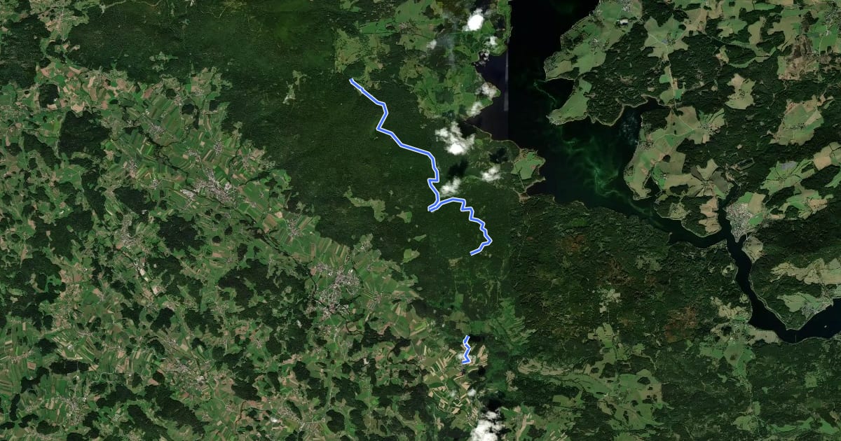 Маршрут R888, Schwemmkanal Radroute на спутниковом снимке