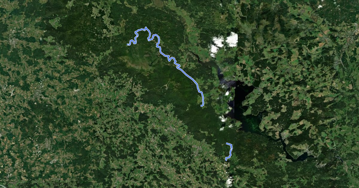 Маршрут R888, Schwemmkanal Radroute CZ на спутниковом снимке