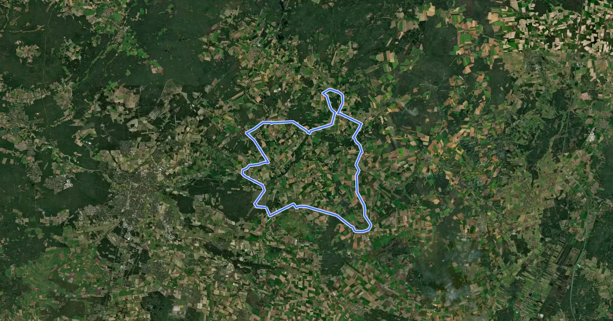 Маршрут R9 на спутниковом снимке