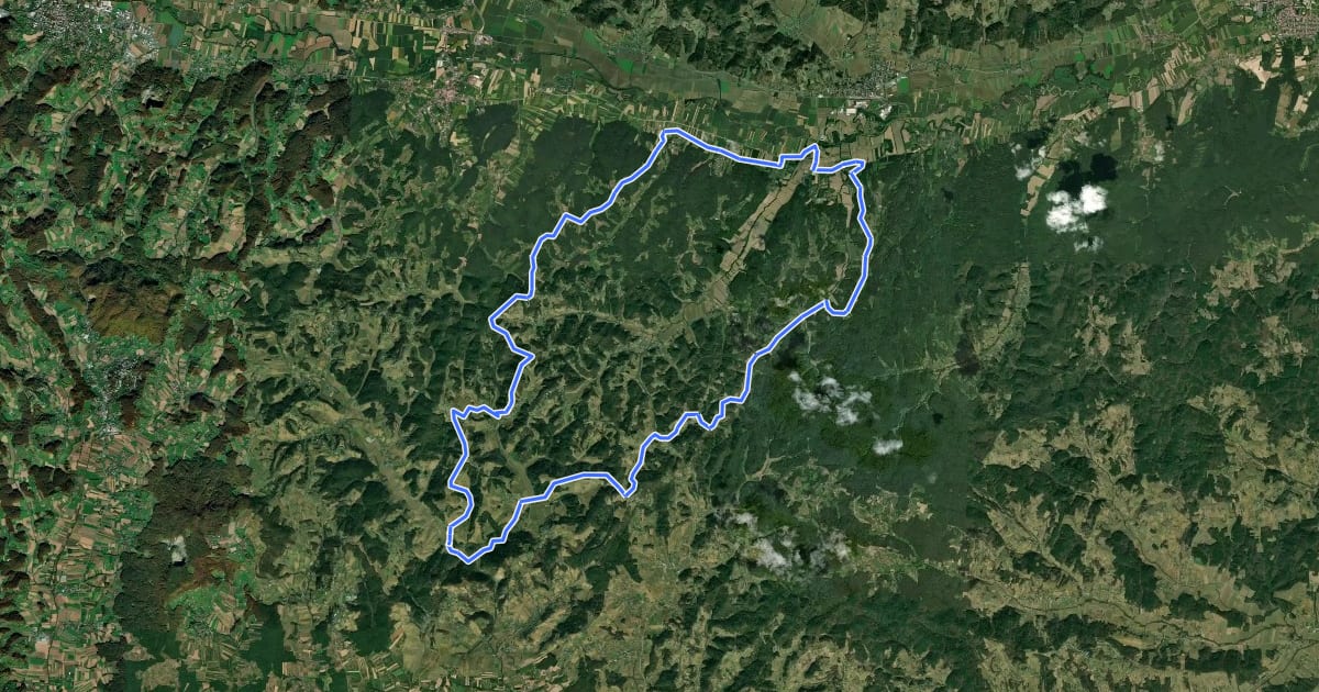 Маршрут Raabtal und Neuhauser Hügelland на спутниковом снимке