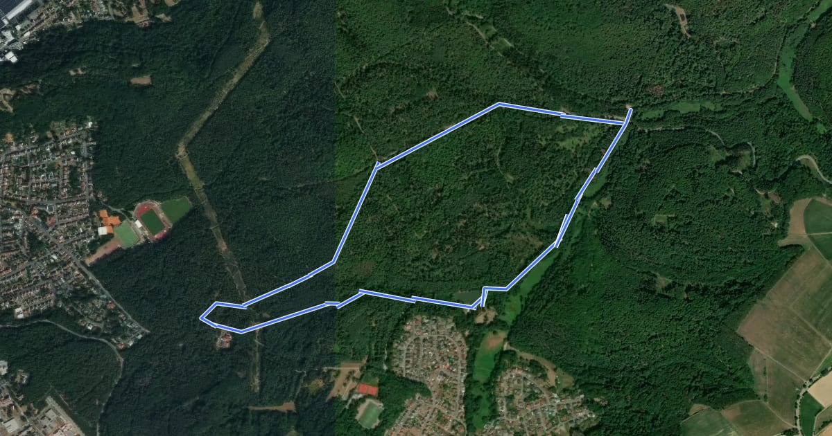 Маршрут Rabenhorst Runde на спутниковом снимке