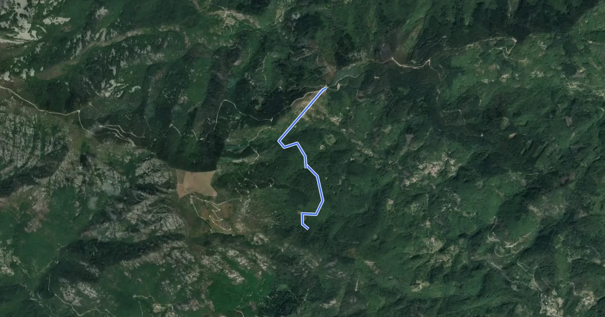Маршрут Rabié - Col de la Croix de Millet на спутниковом снимке