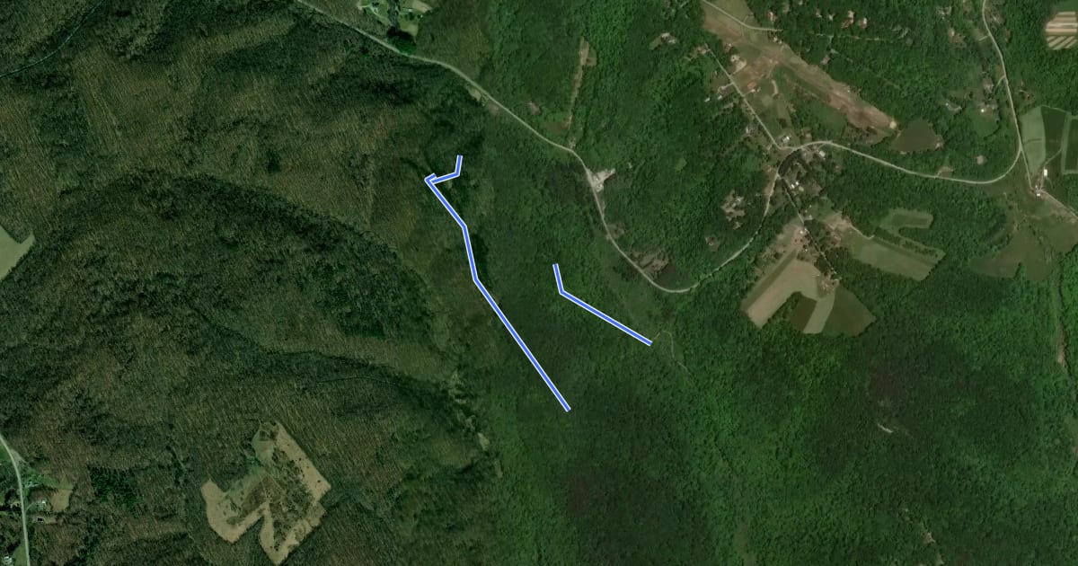 Маршрут Raccoon Creek Trails на спутниковом снимке