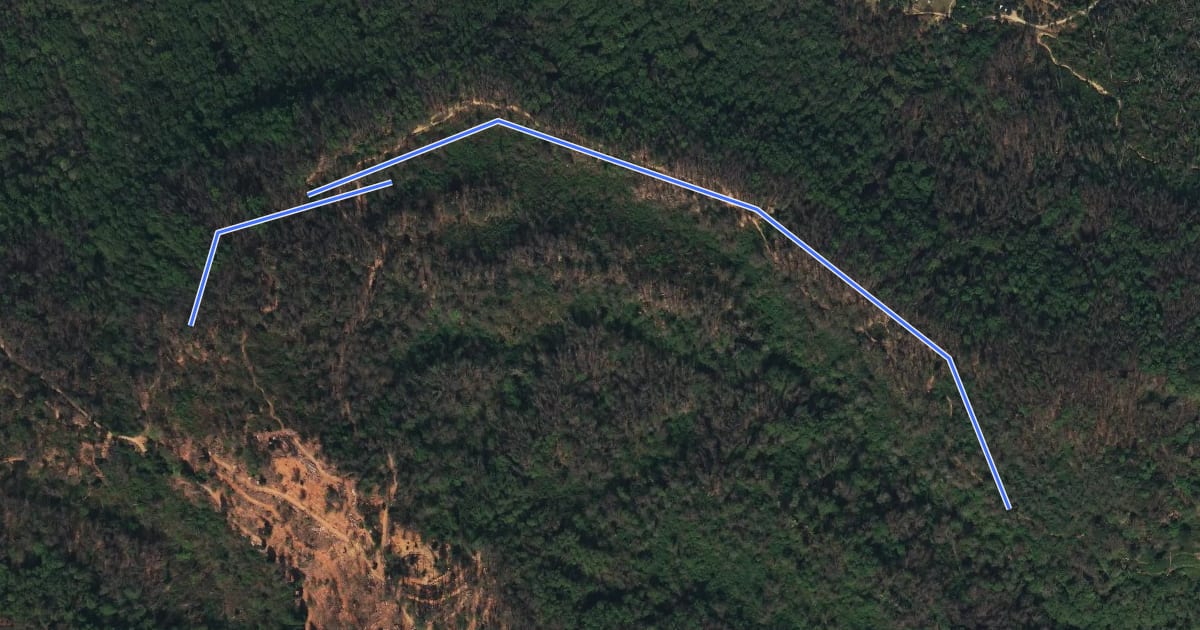 Маршрут Raccordo Monte Croci di Nozarego на спутниковом снимке