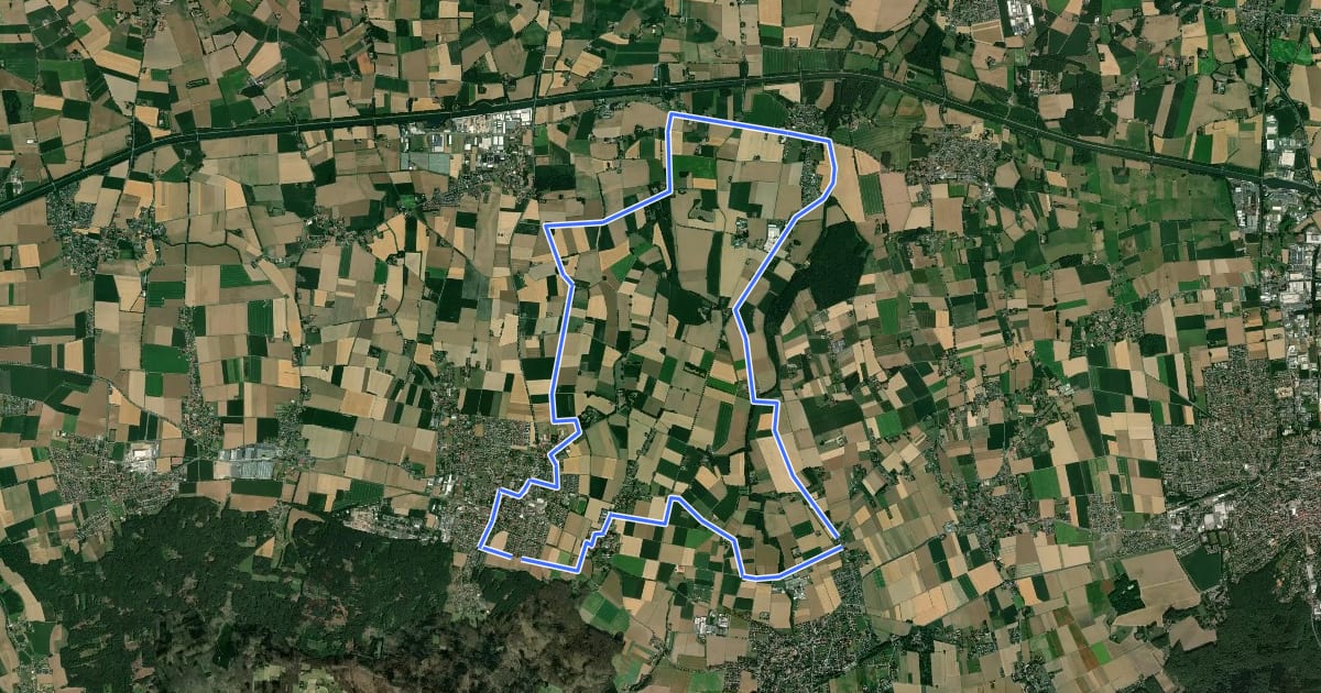 Маршрут Rad-Rundwanderweg R 11 на спутниковом снимке