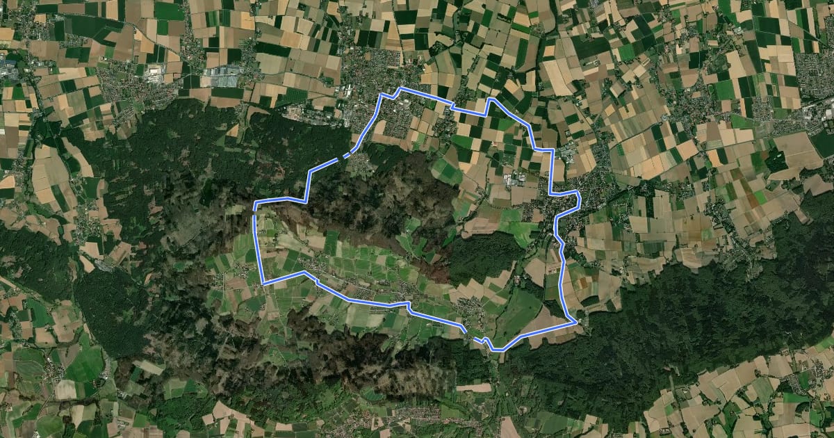 Маршрут Rad-Rundwanderweg R 12 на спутниковом снимке