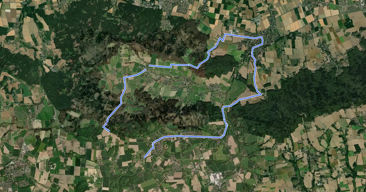 Маршрут Rad-Rundwanderweg R 13 на спутниковом снимке