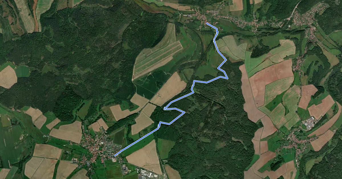 Маршрут Rad- und Wanderweg Förtha-Marksuhl на спутниковом снимке