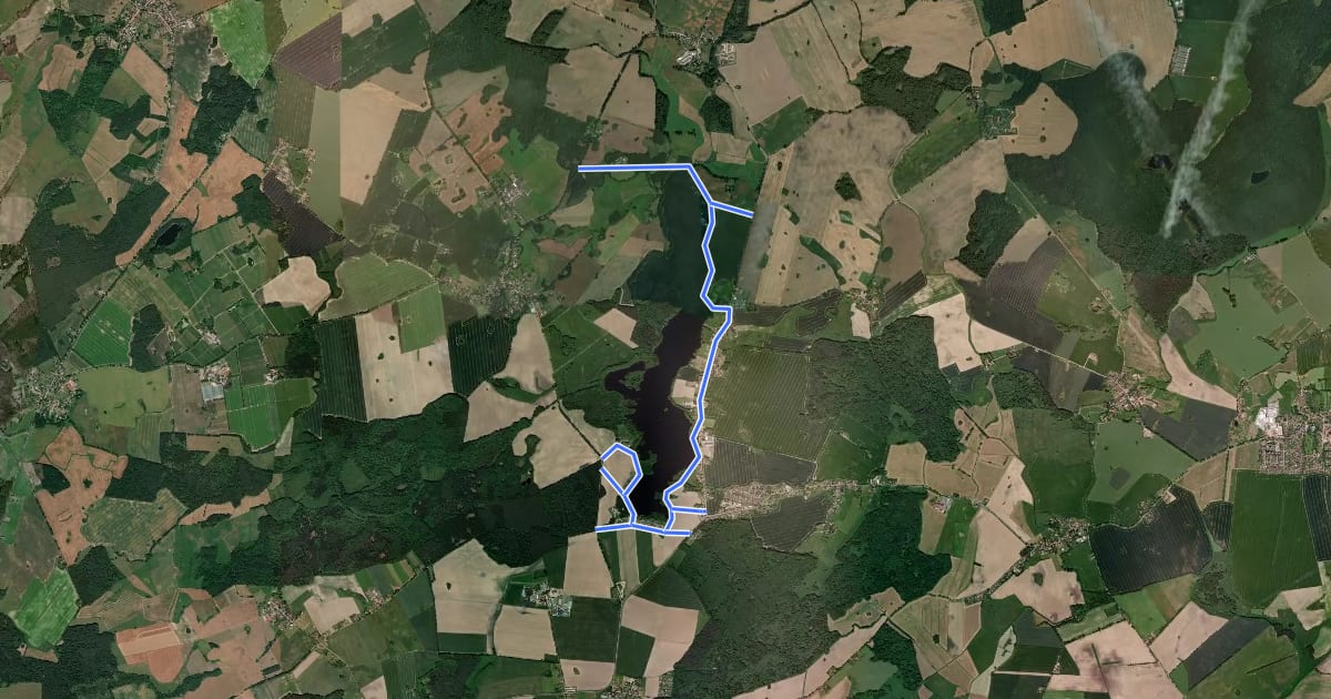 Маршрут Rad-Wanderweg на спутниковом снимке