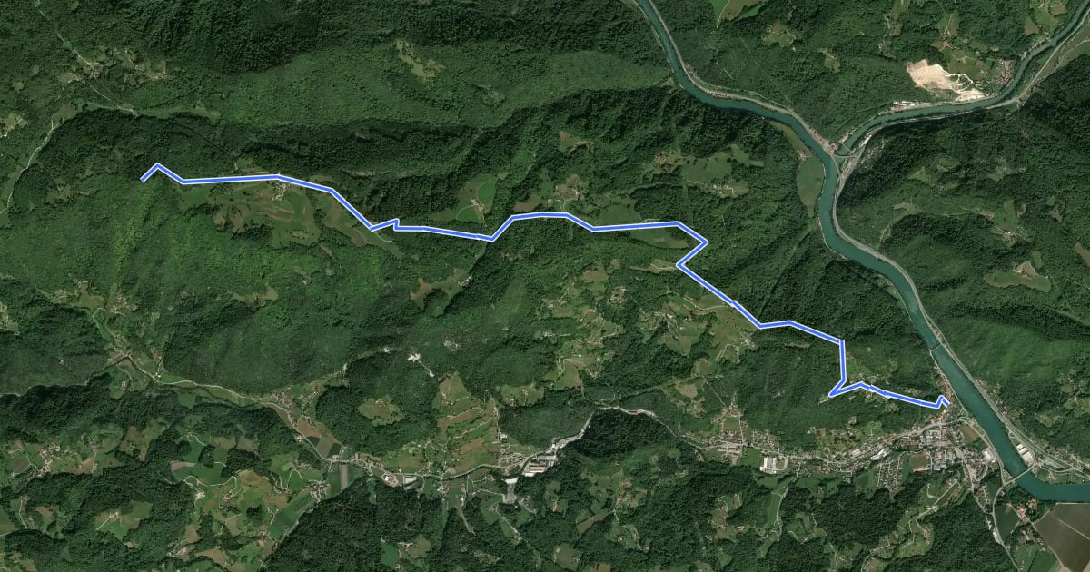 Маршрут Radeče - Nebeška gora на спутниковом снимке
