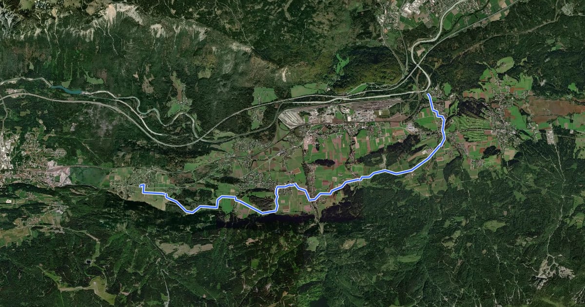 Маршрут Radendorfer Radweg на спутниковом снимке
