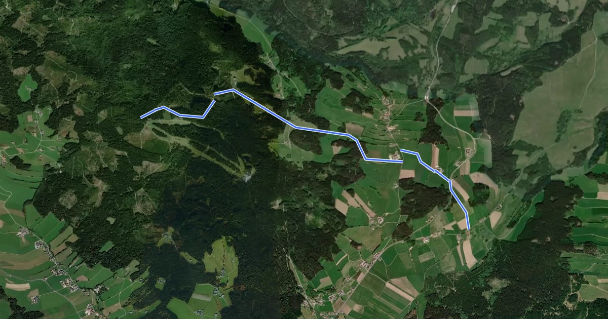 Маршрут Rading-Weigetschlag-Ablege-Sternstein 11 на спутниковом снимке
