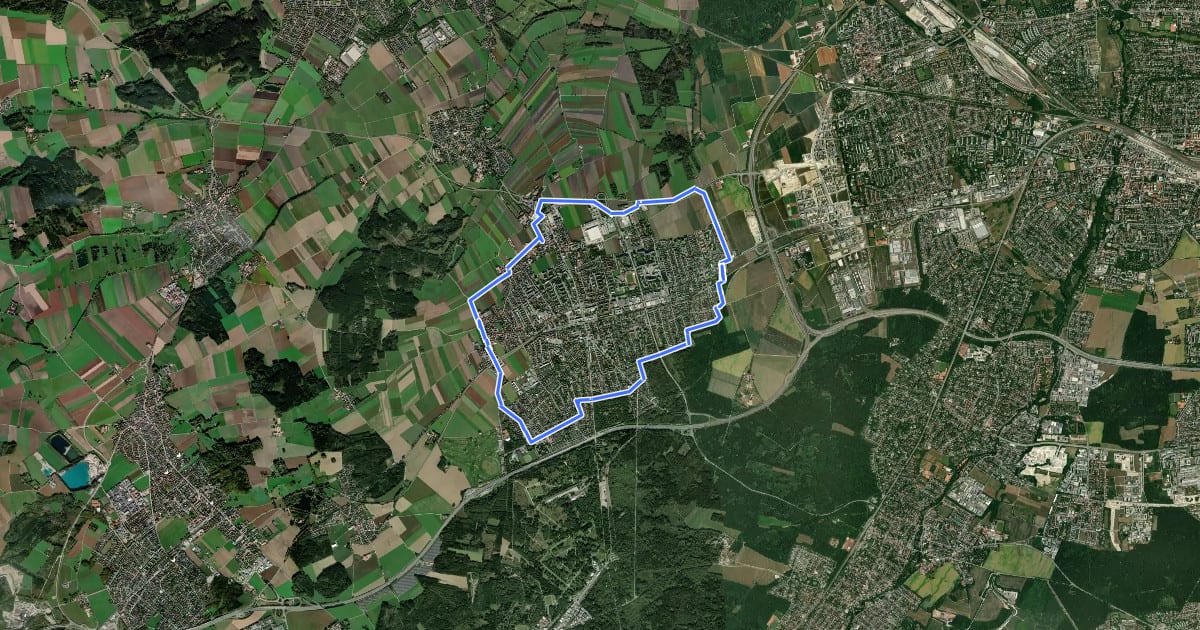 Маршрут RadlRing Gemering на спутниковом снимке