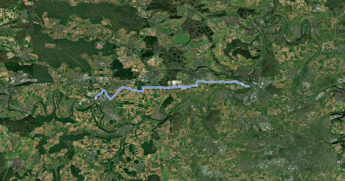 Маршрут RadNETZ Bietigheim-Bissingen - Vaihingen на спутниковом снимке