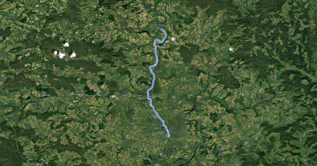 Маршрут RadNETZ Kirchheim - Kornwestheim на спутниковом снимке
