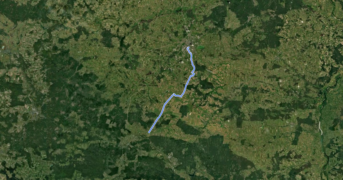 Маршрут Radom (Dworzec PKP) - Wierzbica - Grzybowa Góra на спутниковом снимке