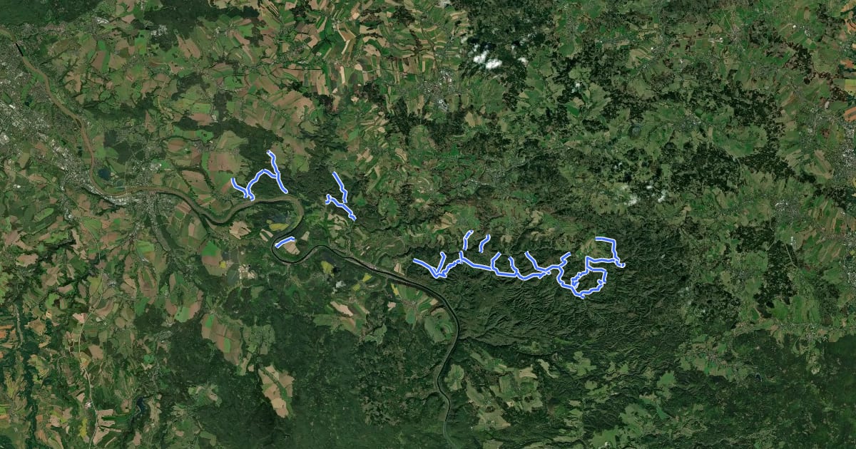 Маршрут Radroute im Nationalpark Sächsische Schweiz на спутниковом снимке