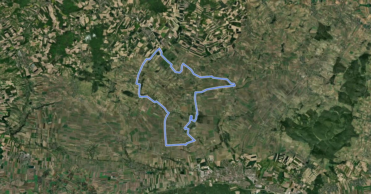 Маршрут Radroute Sierndorf на спутниковом снимке