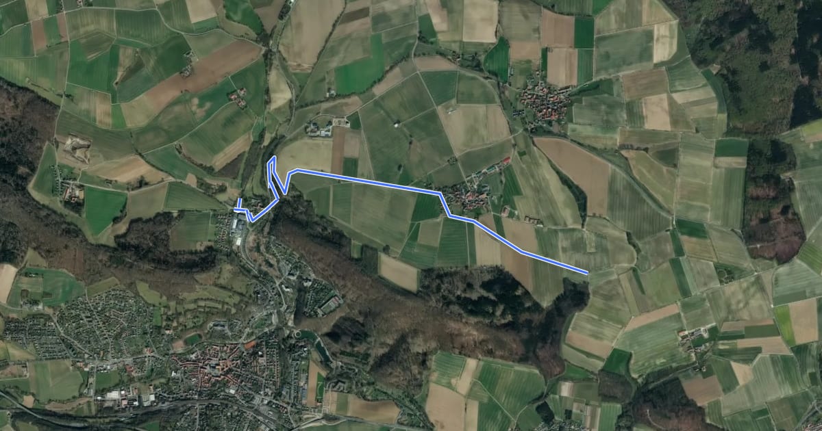 Маршрут Radroutennetz NOM Brunshausen (5A) - (6A) на спутниковом снимке