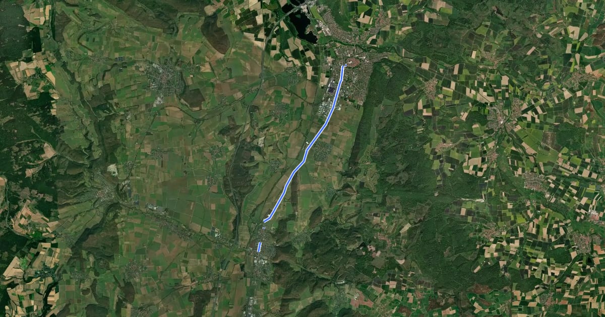 Маршрут Radroutennetz NOM Northeim - Nörten-Hardenberg на спутниковом снимке