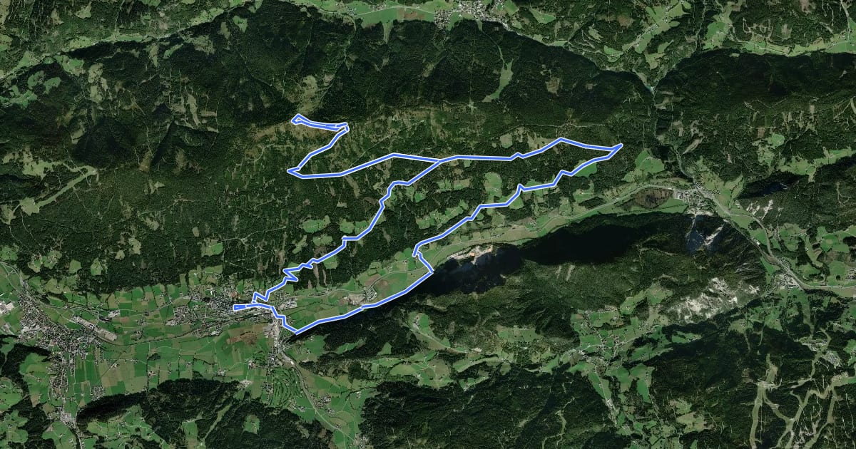 Маршрут Radstadt Rossbrand Runde SW 13 на спутниковом снимке