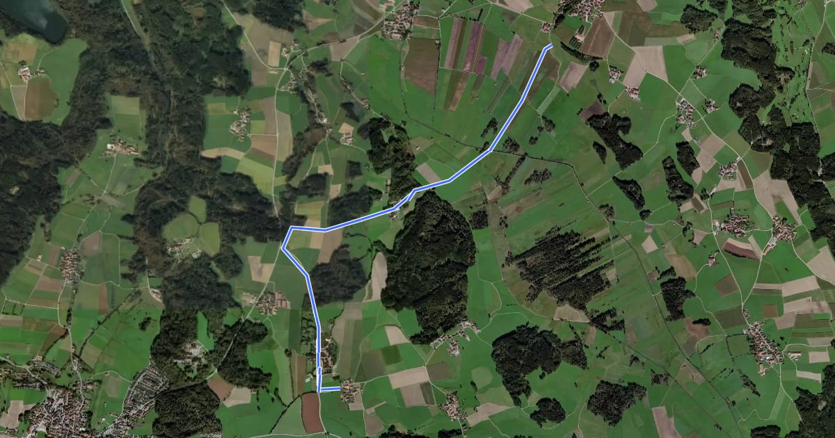 Маршрут Radtour 09 - Um das Brucker Moos, LKR Ebersberg на спутниковом снимке
