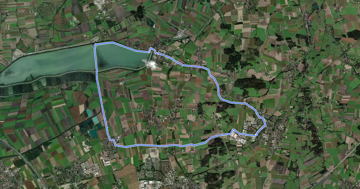 Маршрут Radtour 1, LKR Ebersberg на спутниковом снимке