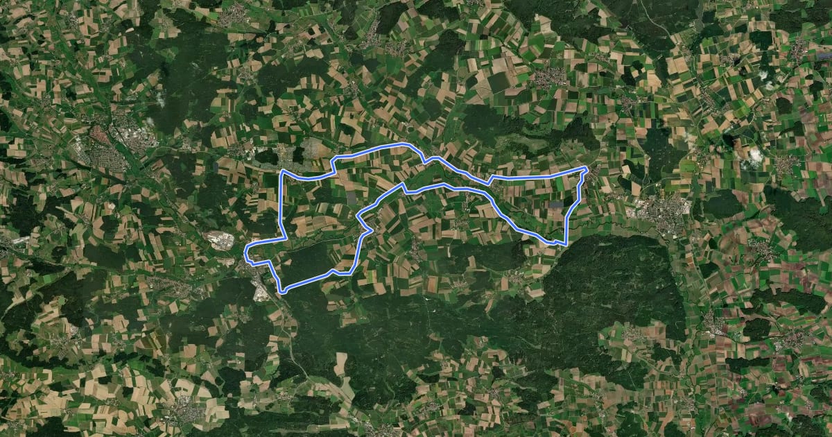 Маршрут Radtour 3 на спутниковом снимке