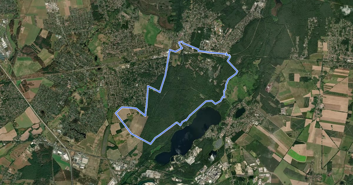 Маршрут Radtour 3 Stienitzsee - Lange Dammwiesen на спутниковом снимке