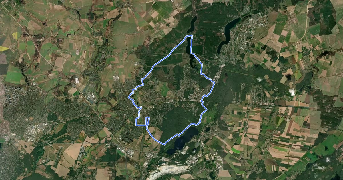 Маршрут Radtour 5 Rund um Petershagen - Eggersdorf на спутниковом снимке